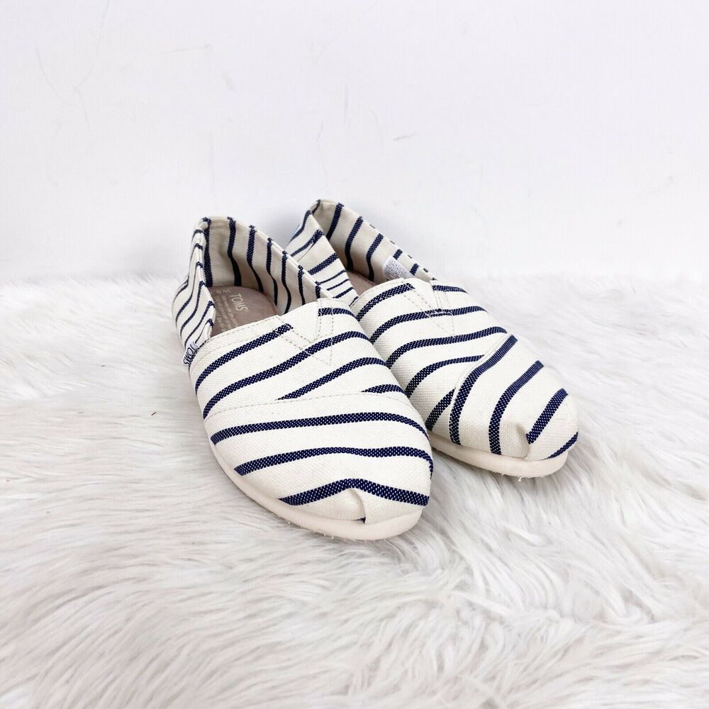 Spring Navy and White Striped Flats These could be considered Black and White!